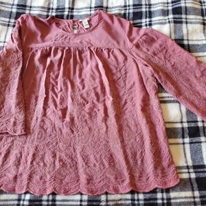Mauve Bohemian Emboridered Blouse